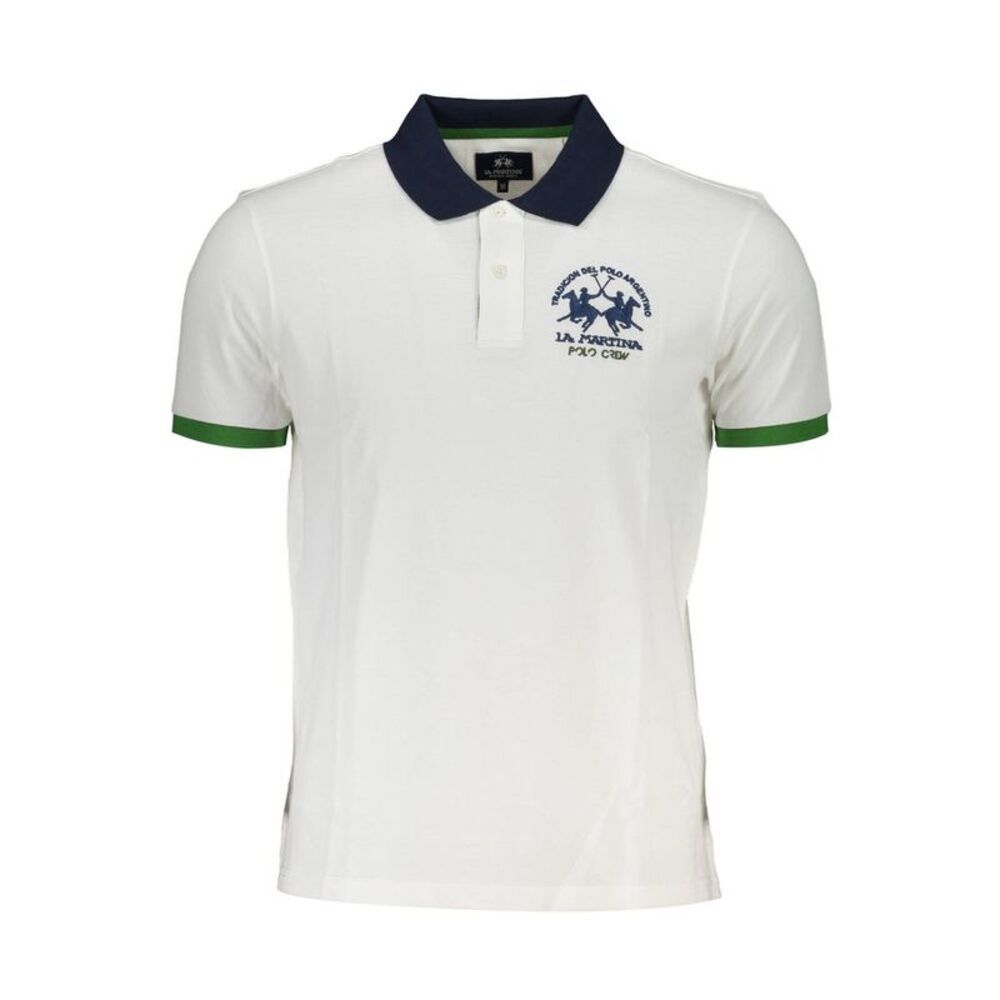 La Martina Bianco Cotton Men Men's Polo
